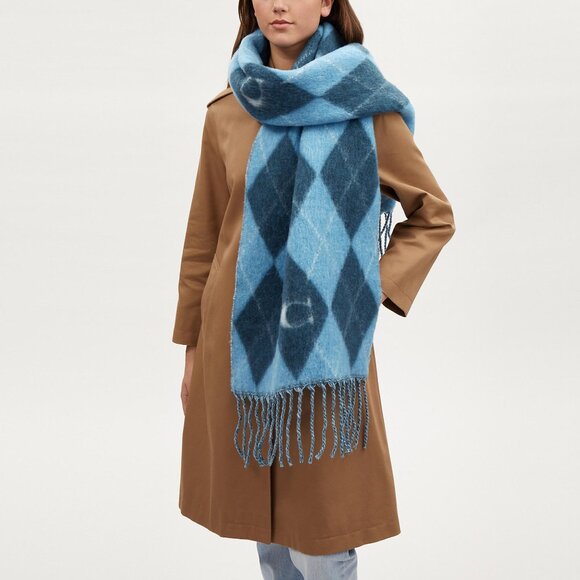 Argyle Print Oversized Muffler - Picture 1 of 1